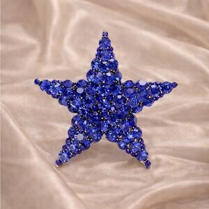 Vintage Blue Star Brooch